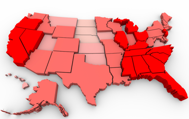 Togethering platform partner story image of the US map